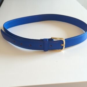 American Apparel Vibrant Blue Belt with Gold Buckle